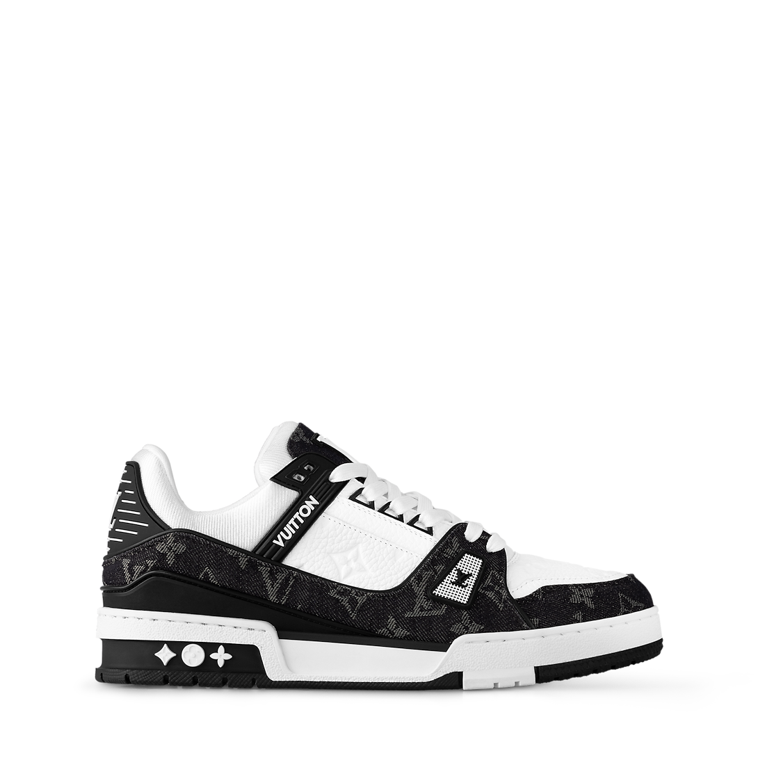 Louis Vuitton LV Trainer Velcro Strap Monogram Denimکتونی لویی ویتون سایز ۴۰ تا ۴۵