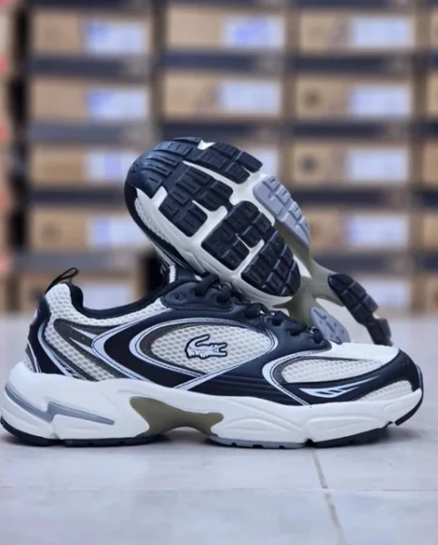 کتونی رانینگ لاگوست استورم 96 مشکی طوسی سایز 40 تا 45  LACOSTE Storm 96
