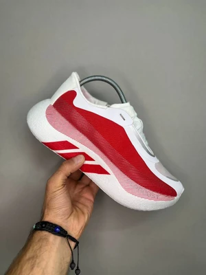 کتونی آدیداس هایپر بوست سایز 41 تا 45 قرمز سفید ADIDAS HYPERBOOST